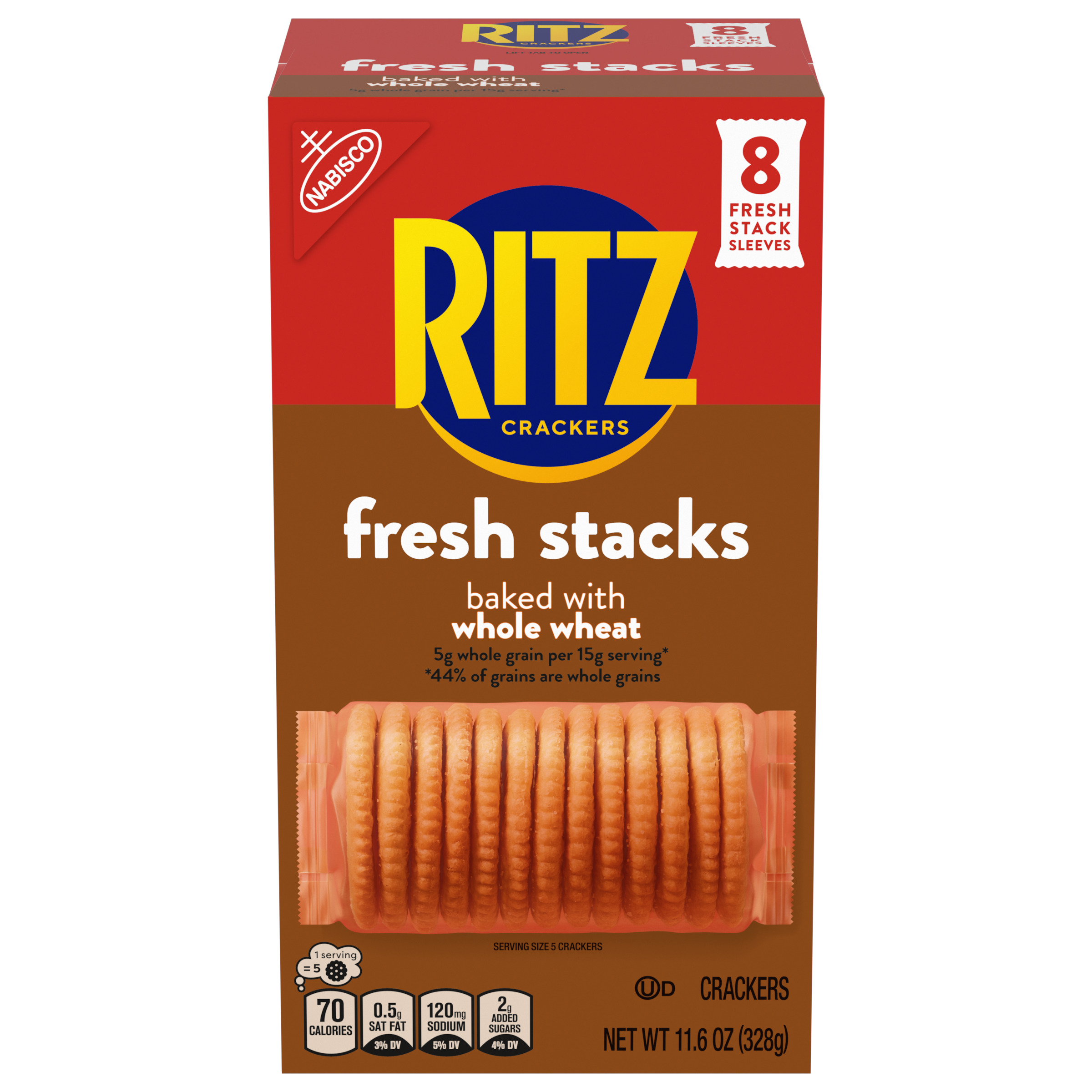 Ritz, Crackers, Fresh Stacks, Baked with Whole Wheat, 8 Fresh Stack ...